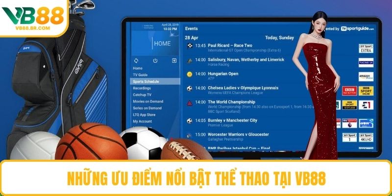 Những ưu điểm nổi bật thể thao tại VB88